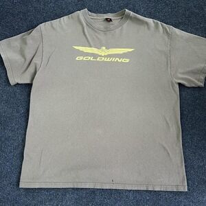 Honda Goldwing Shirt Mens Large Gray Motorcycle Bike Graphic Tee T-Shirt